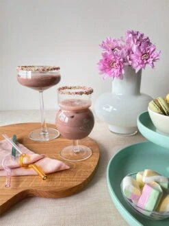 The Organic Company Everyday Stoffserviette, 4 Stück, Blassrosa -Dekorative Kunst design stories cocktailit kevaan juhliin 3 ma