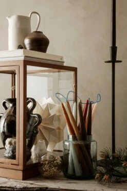Ferm LIVING Verso Tischvase, Schwarz, Braun -Dekorative Kunst fermLIVING DippedCandles MiruGlassMontre image