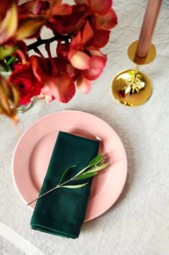 The Organic Company Everyday Stoffserviette, 4 Stück, Dunkelgrün -Dekorative Kunst joulu21 Ruoka joulu8