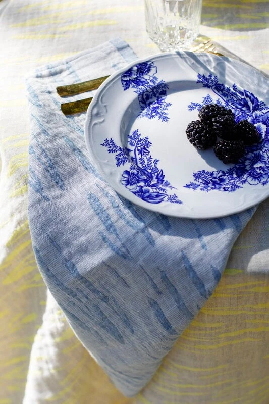 Osmankäämi Handtuch/Serviette, Leinen - Blau 4 Osmankäämi Handtuch/Serviette, Leinen - Blau – Bild 2