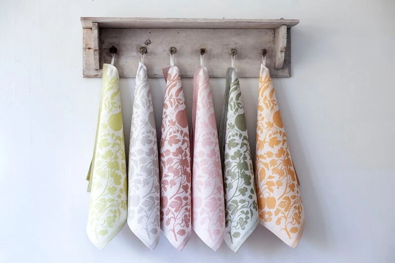 Puutarha Handtuch/Serviette, Weiß - Olivgrün 4 Puutarha Handtuch/Serviette, Weiß - Olivgrün – Bild 2