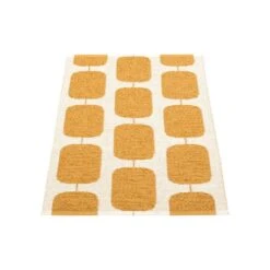 Sten Teppich, 70 x 100 cm, Ockergelb – Vanille -Dekorative Kunst pappelina sten st5b710 back