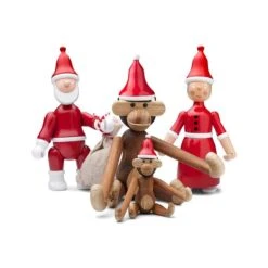 Kay Bojesen Weihnachtsmannmütze Für Wooden Monkey, Klein -Dekorative Kunst santa s cap mini red white kay bojesen 1500x1500 3