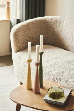 Rose Kerzenhalter, Olivgrün -Dekorative Kunst yellowwarm roseolive green